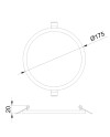 SAONA * DOWNLIGHT LED REDONDO - 18W - 3000K